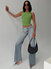 Slow Ride Belted Jeans Light Blue