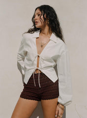 Angelis Lace Shorts Chocolate