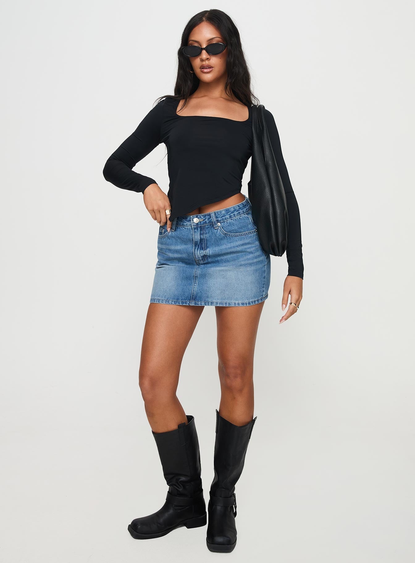 Inca Long Sleeve Top Black