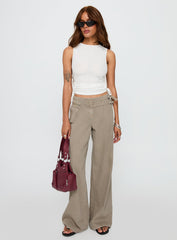 Kaelis Tie Side Top White