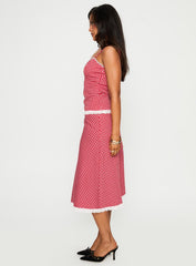 Love In London Set Red Check