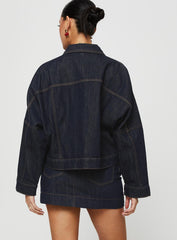 Hughes Mini Skirt Dark Wash Denim Petite